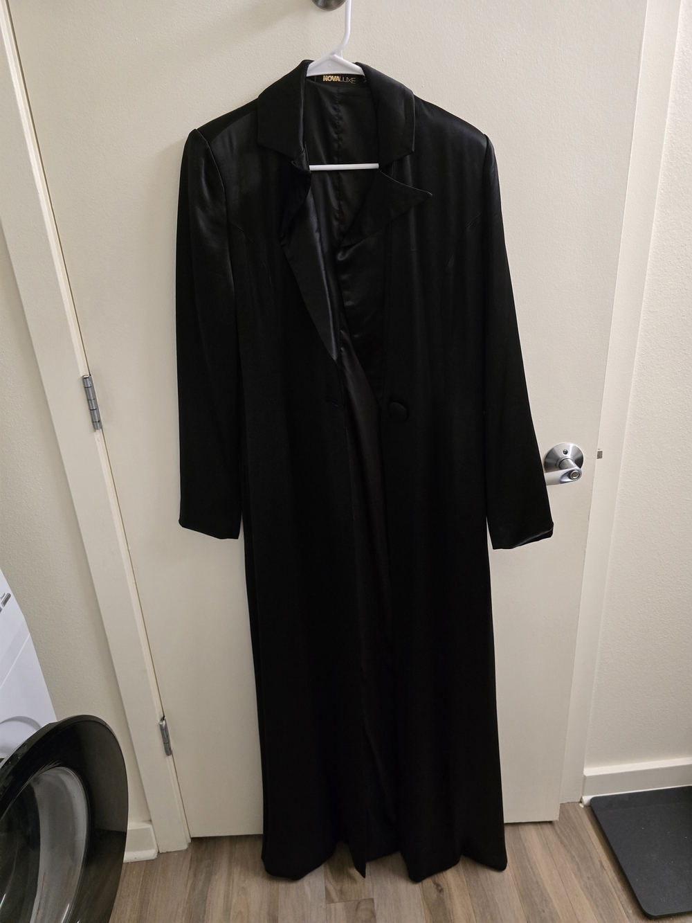 Long Black Women's Trench Coat